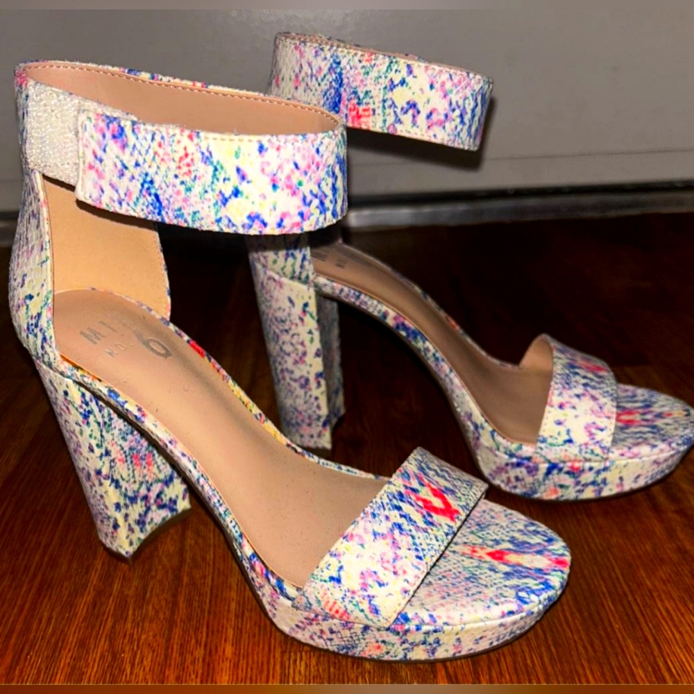 Colorful Splatter Heels
